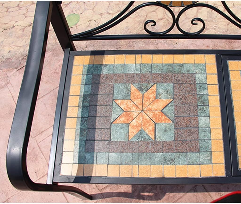 Outdoor Furniture Outdoor Bench Nordic Wrought Iron Balcony Garden Garden Bench Outdoor Table and Chairs Villa Terrace Leisure Double Bench Garden Bench