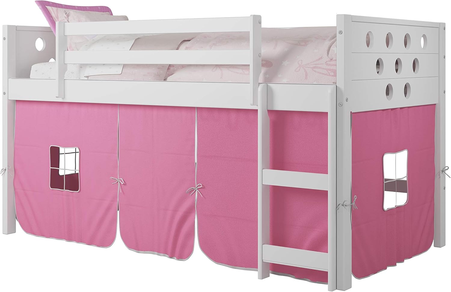 DONCO KIDS Circles Low Loft Bed, Twin, Dark Cappuccino