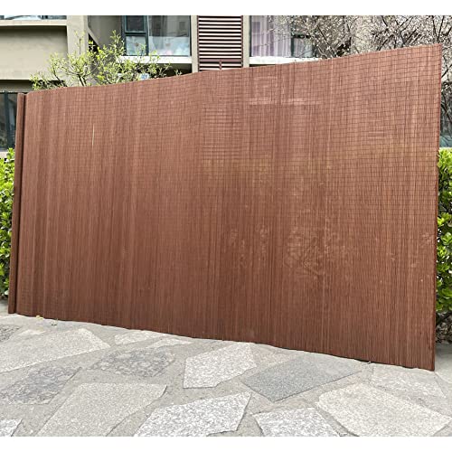Apartment Balcony Privacy Screen Wood Fence Outdoor Wallworks Design Bamboo Wall Panel for Living Room Decorative Ceiling 1.5M 2M 3M Long (Size : 70cmx800cm(2.3ftx26.2ft))