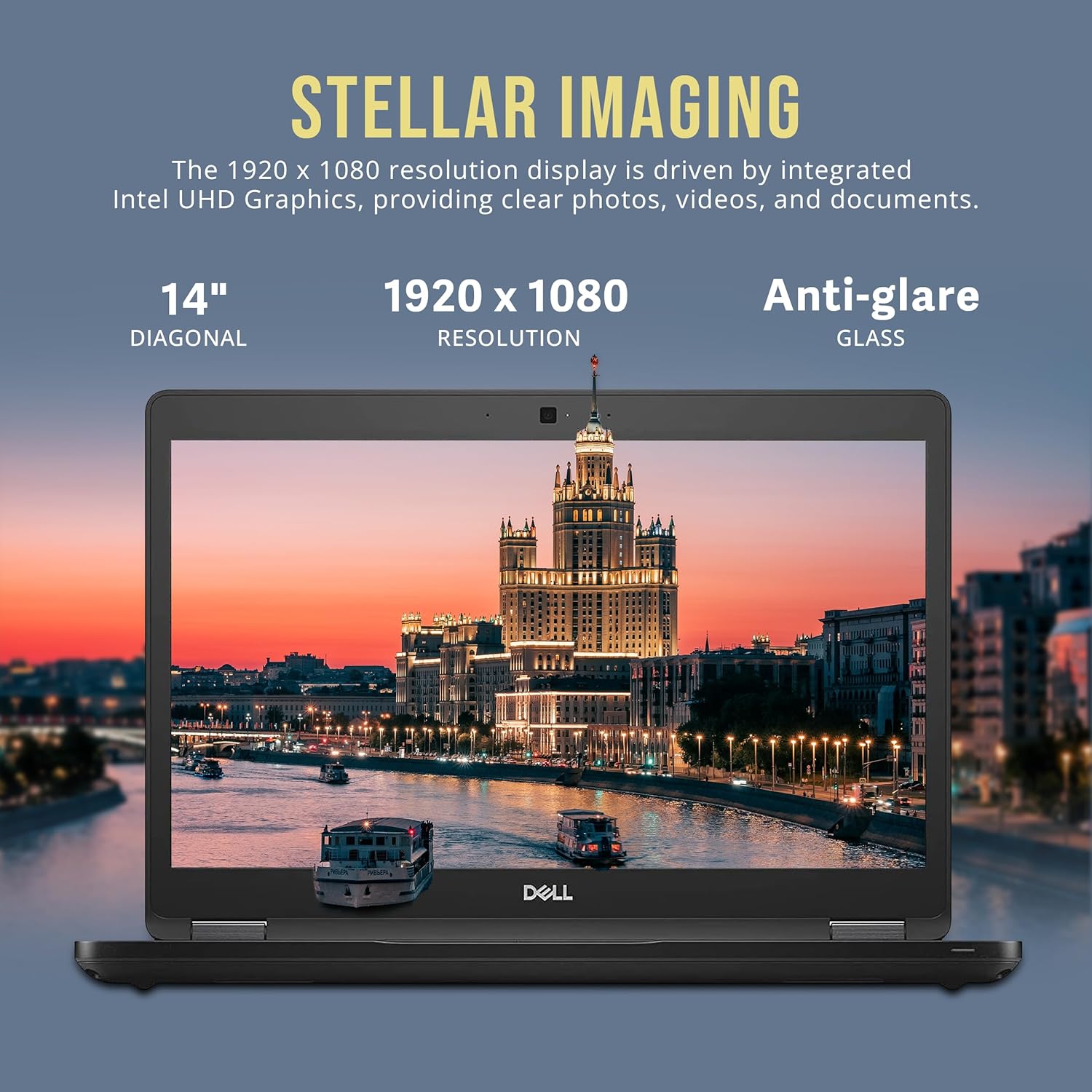 DELL Latitude 5490 14" FHD Business Laptop, Intel i5-8350U Quad Processor, 16GB RAM, 512GB PCIe SSD, ‎Intel UHD Graphics, Backlit Keyboard, HD Webcam, Windows 11 Pro, Black