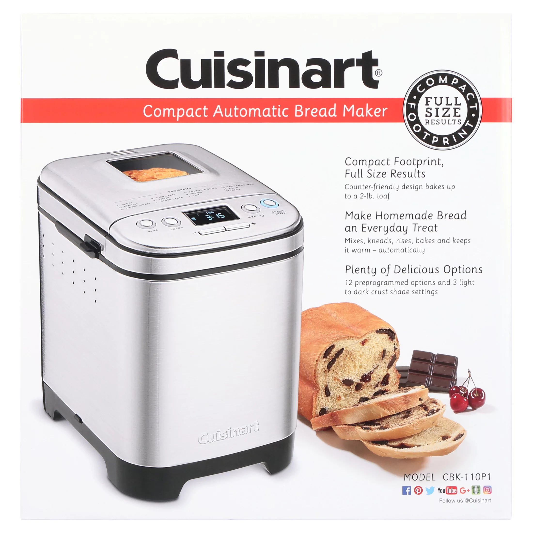 Cuisinart Bread Makers Compact Automatic Bread Maker