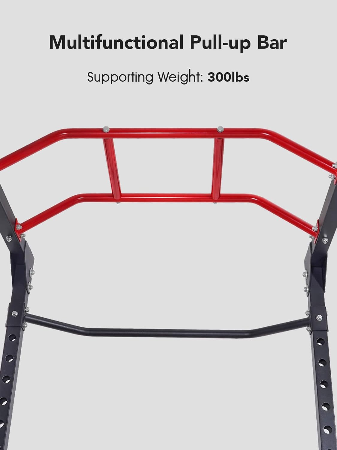 Mousport Power Cage Squat Rack Cage Weight Cage Power Rack Home Gym with 19-Level Adjustable and J-Hooks Heavy Duty for 1000 lbs Capacity for Barbell Lifting Squat Stand Push ups