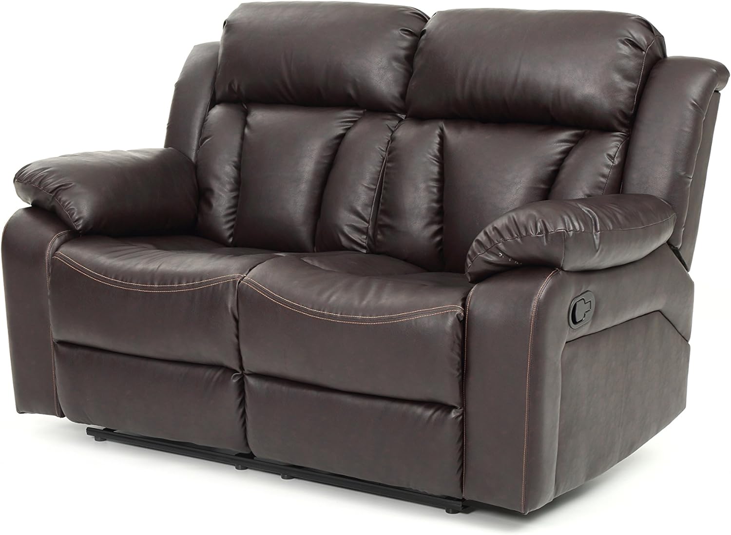 Glory Furniture Reclining Love seat, Brown Faux Leather
