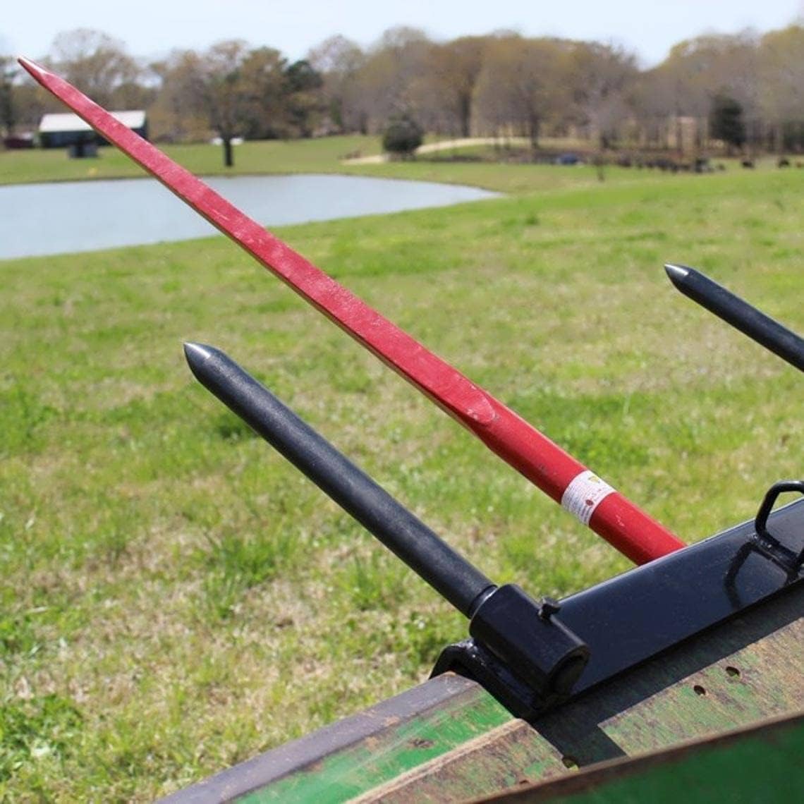 Titan Attachments Hay Spear Attachment 49 Bucket Universal 3,000 lb. Capacity