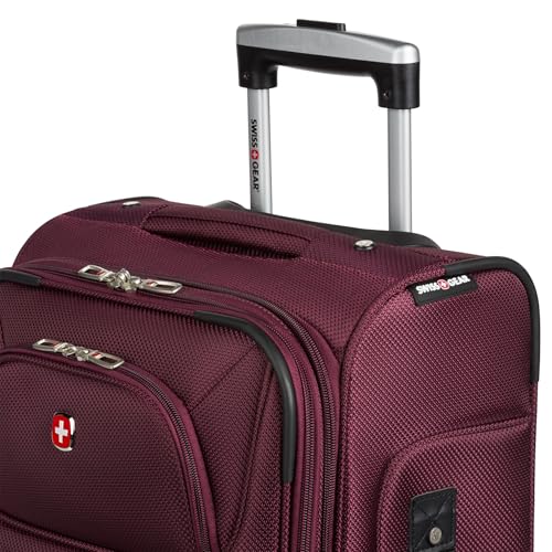 SwissGear Sion Softside Expandable Luggage, Black, Checked-Large 29-Inch