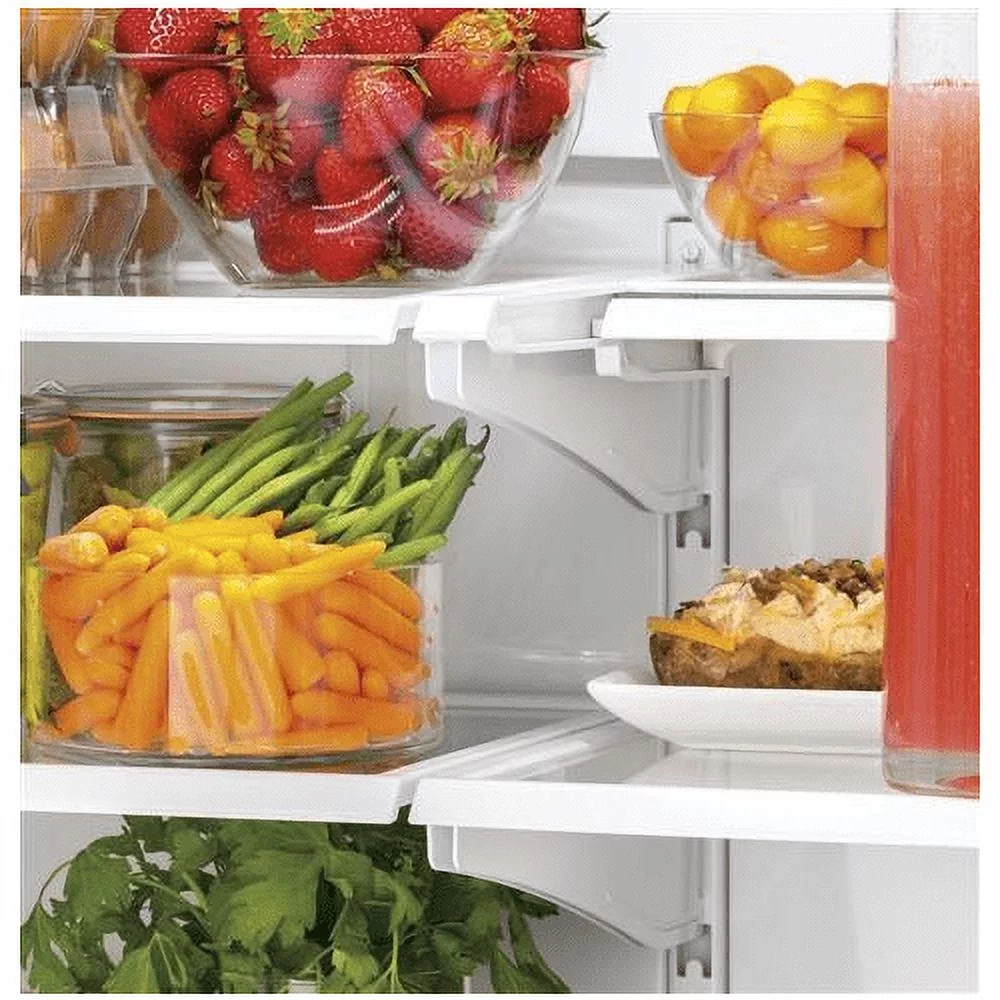 GE Appliances GWE19JSLSS ENERGY STAR 18.6 Cu. Ft. Counter-Depth French-Door Refrigerator-Stainless Steel