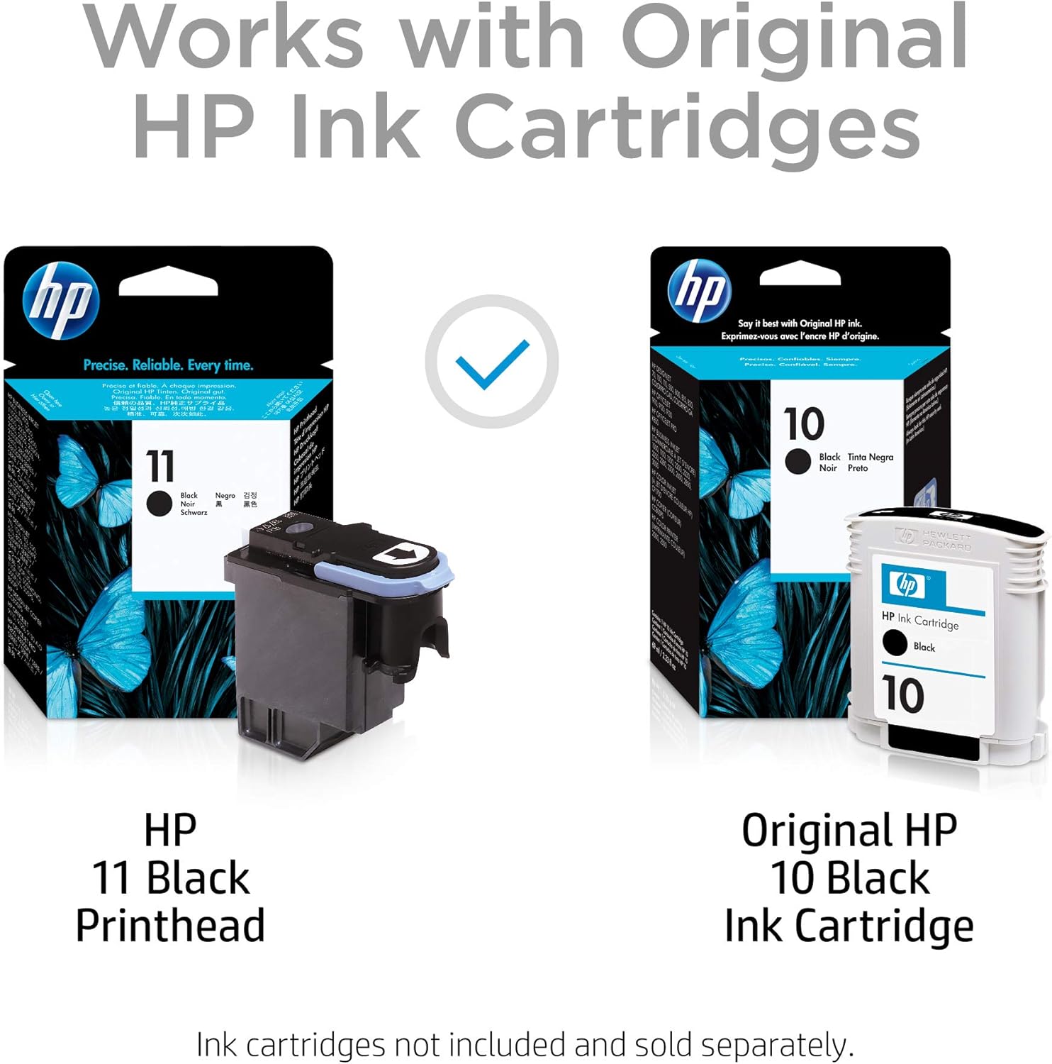 HP 11 | Ink Printhead | Black Printhead | C4810A Pack of 2