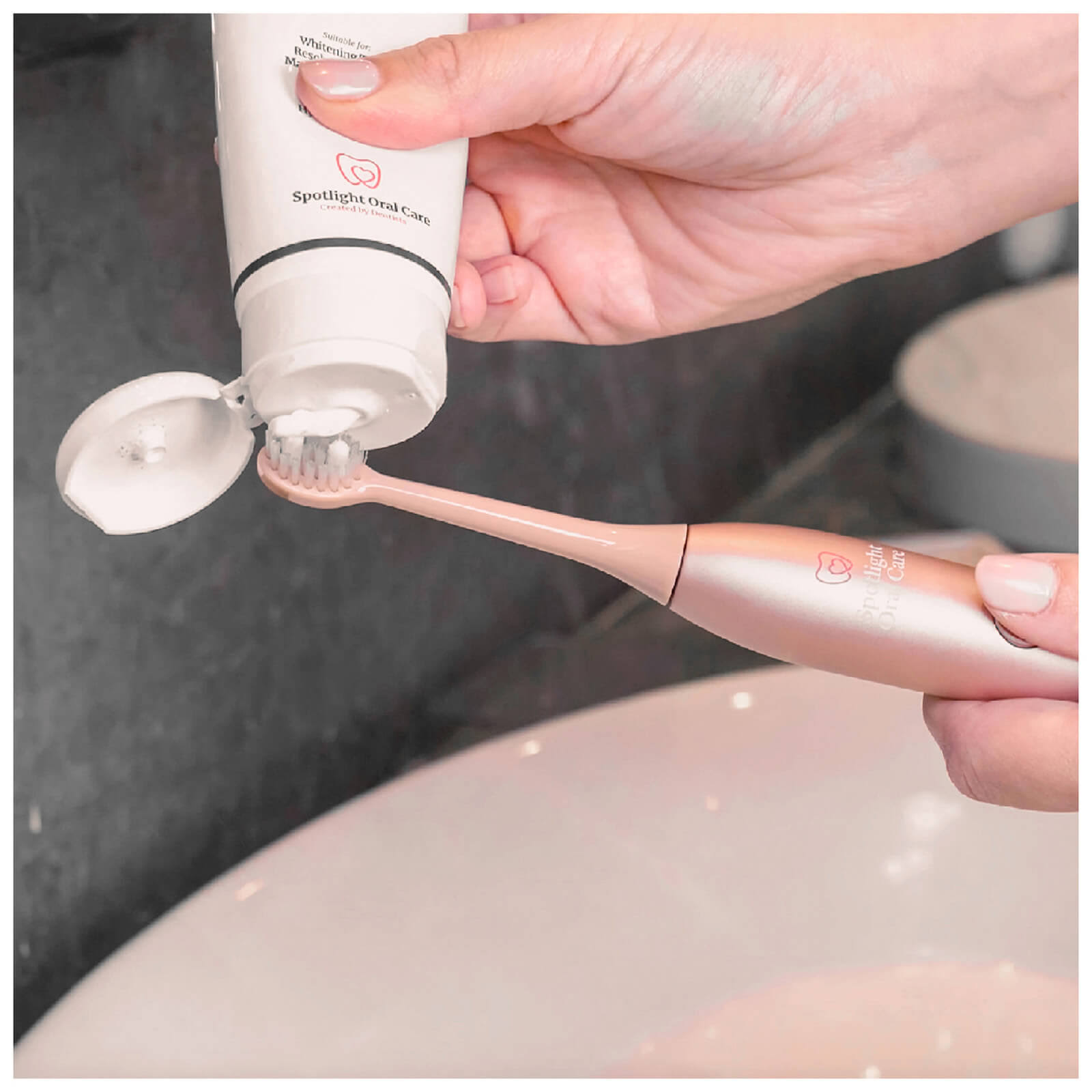 Spotlight Oral Care Rose Gold Sonic Toothbrush