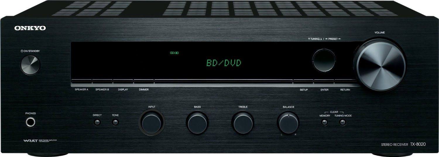 Onkyo TX-8020 Stereo Receiver - 100W Total - Black