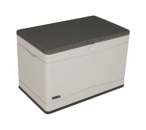 LIFETIME 60254 Heavy-Duty Outdoor Storage Deck Box, 150 Gallon, Desert Sand/Brown
