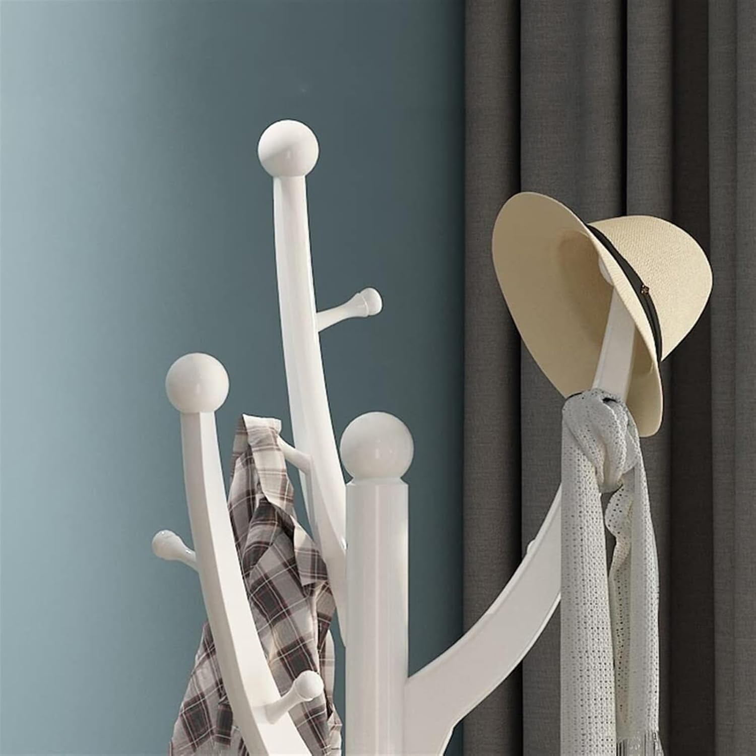 Free Standing Coat Rack Household Floor Coat Rack Coat Tree with 9 Hooks Fashionable Modern Coats and Hats Standing Coat Rack Handbag Clothes Accessories Standing Coat Rack(Color:A) (B)