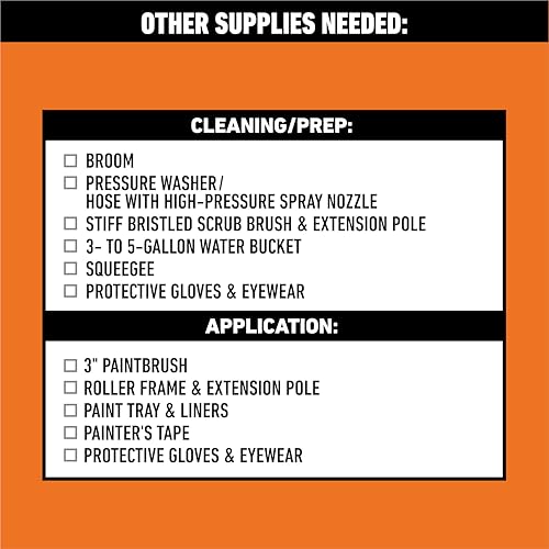 Gorilla Epoxy Garage Floor Coating (7 pc) Kit, 1-Car, Concrete Flooring, 100% Solids, Superior Adhesion, Incredibly Durable High Gloss Gray Finish, 275 sq. ft. Coverage