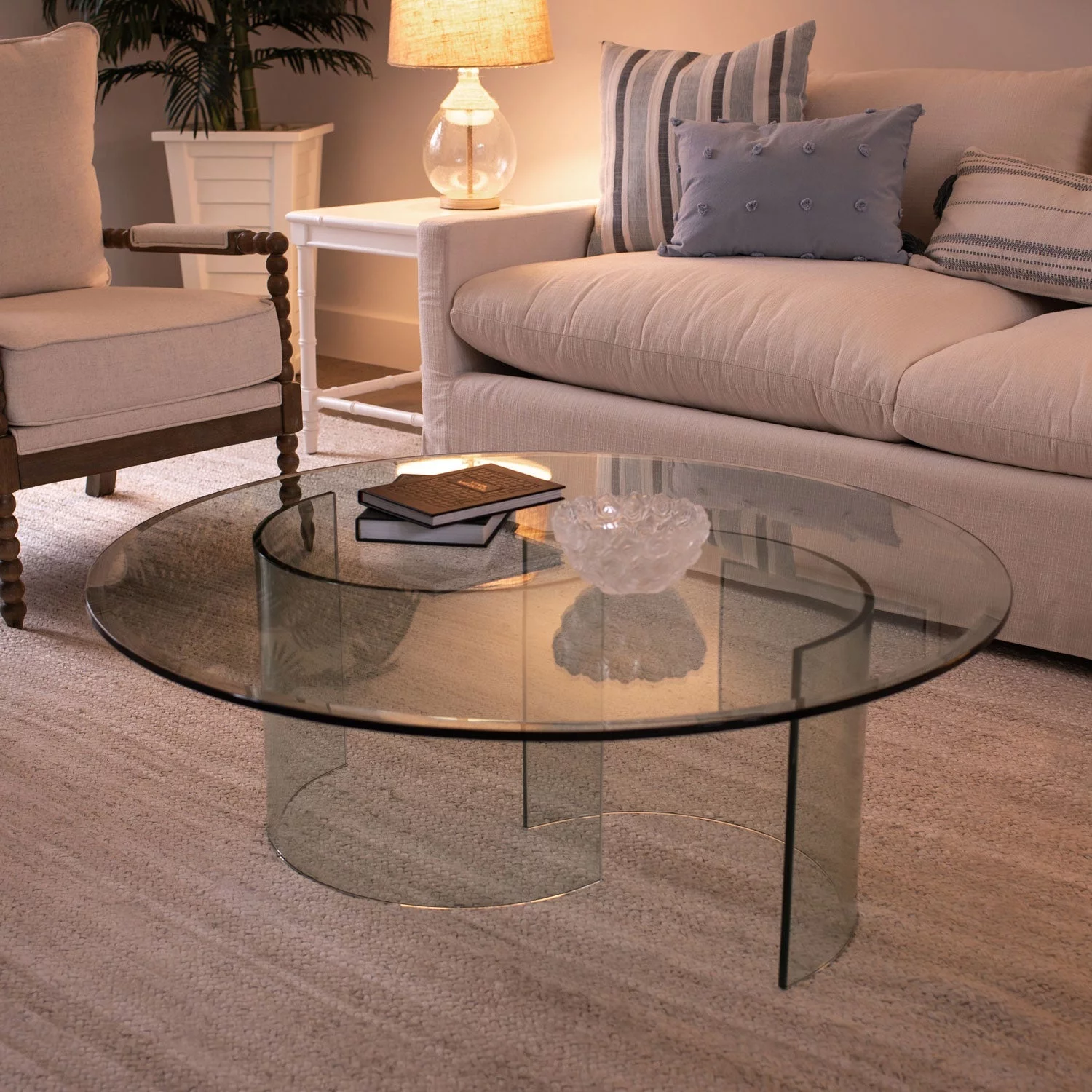 30" Round Clear Tempered Glass Table Top By Spancraft Glass