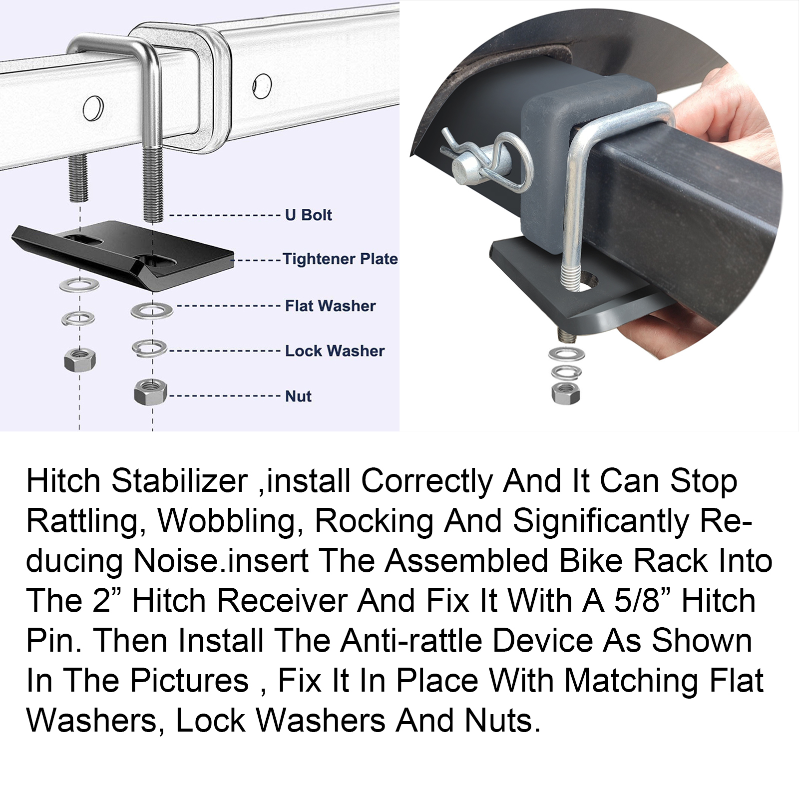 Hitch Mount Carrier Rack, with a 2" Hitch Receiver, Foldable Tray 4 Bike Rack fit for Trucks, Cars, SUV and Sedan