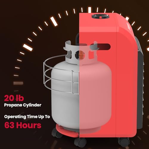 Gasland MHA18BN Propane Radiant heater, 18,000 BTU Warm Area up to 450 sq. ft, Portable LP Gas Heater for Garages, Workshops and Construction Sites, Ultra Quiet Propane Heater with LP Regulator Hose