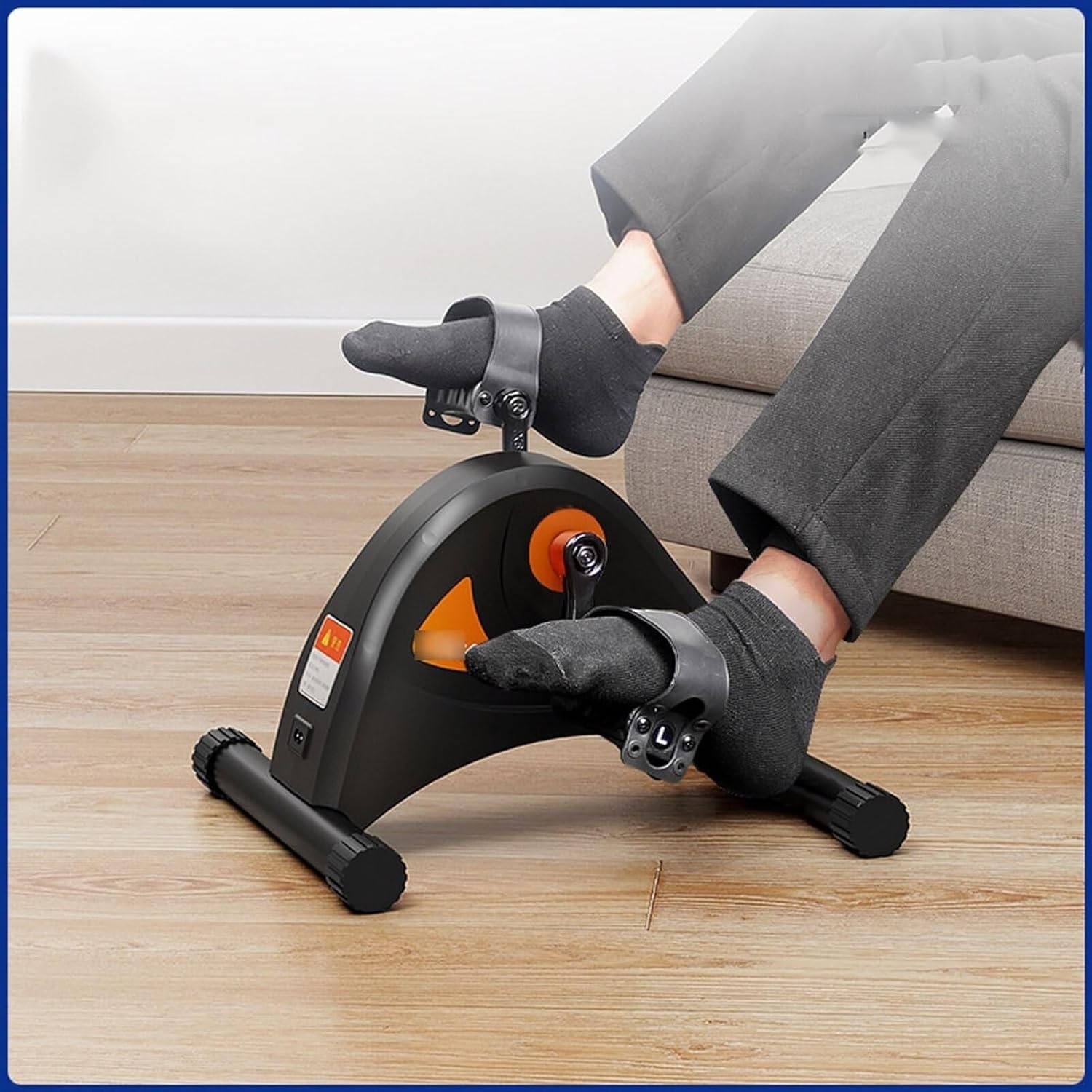 Electric Pedal Portable Mini Exercise Bike Stepper Electric Rehabilitation Exercise Machine, Under Desk Bike Pedal Exerciser Mini Bike for Leg/Arm Workout Peddler with LCD Display