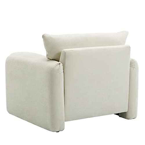 Chenille Oversized Armchair-Modern Accent Chair & Single Sofa Lounge, 38.6'' Wide, Comfortable Seating for Living Room & Bedroom, Grey