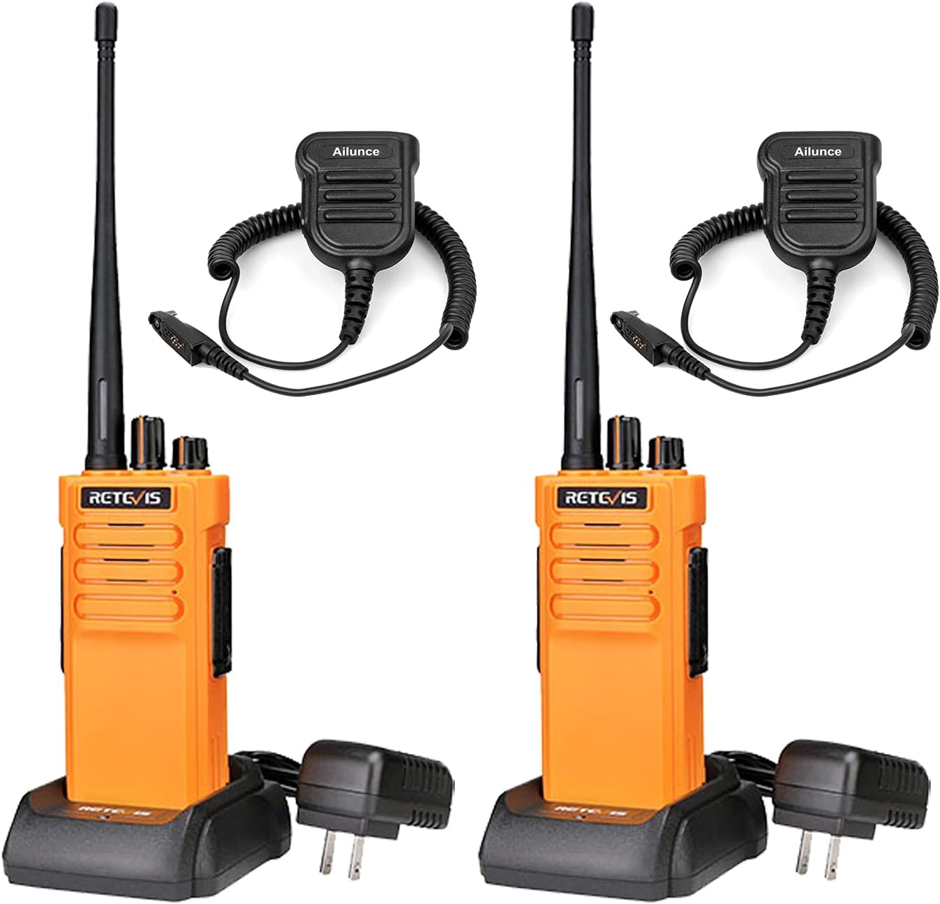 Retevis RT29 Two Way Radios Long Range Rechargeable,High Power 2 Way Radio,Adults Walkie Talkies with IP67 Waterproof Mic VOX Emergency Alarm for Survive Adventure Offroad(2 Pack)