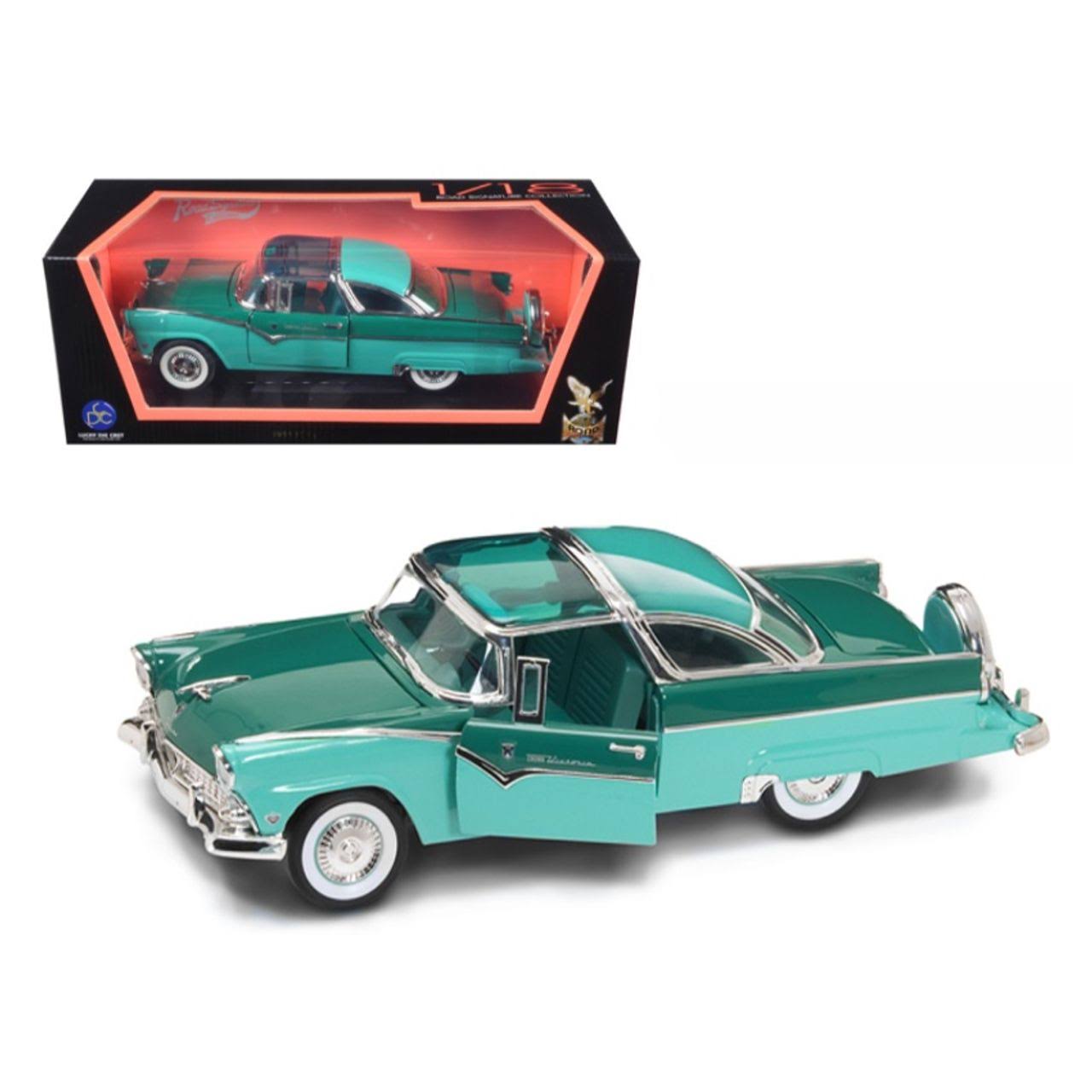 1955 Ford Fairlane Crown Victoria Green 1/18 Diecast Model Car by Road Signature