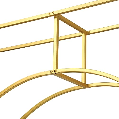 Wedding Arch Backdrop Stand, Wedding Arches for Ceremony Square Metal Balloon Arch Stand Garden Arbor Frame for Wedding Birthday Party Baby Shower Photo Booth Background Decoration (Gold)