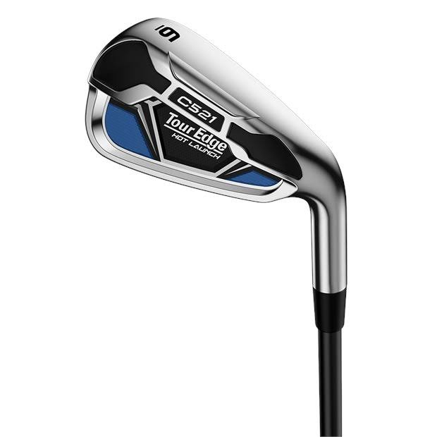 Tour Edge Hot Launch C521 Left-Handed 4-PW Iron Set Golf Clubs - Stiff Flex - Graphite Shaft