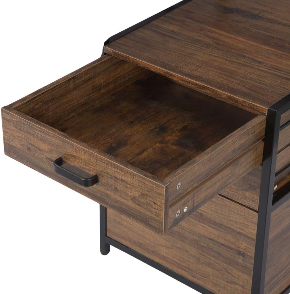 Computer Desk Ergonomic Office Desk with Drawers & Monitor Stand Modern Simple Style PC Workstation, 63 Inch
