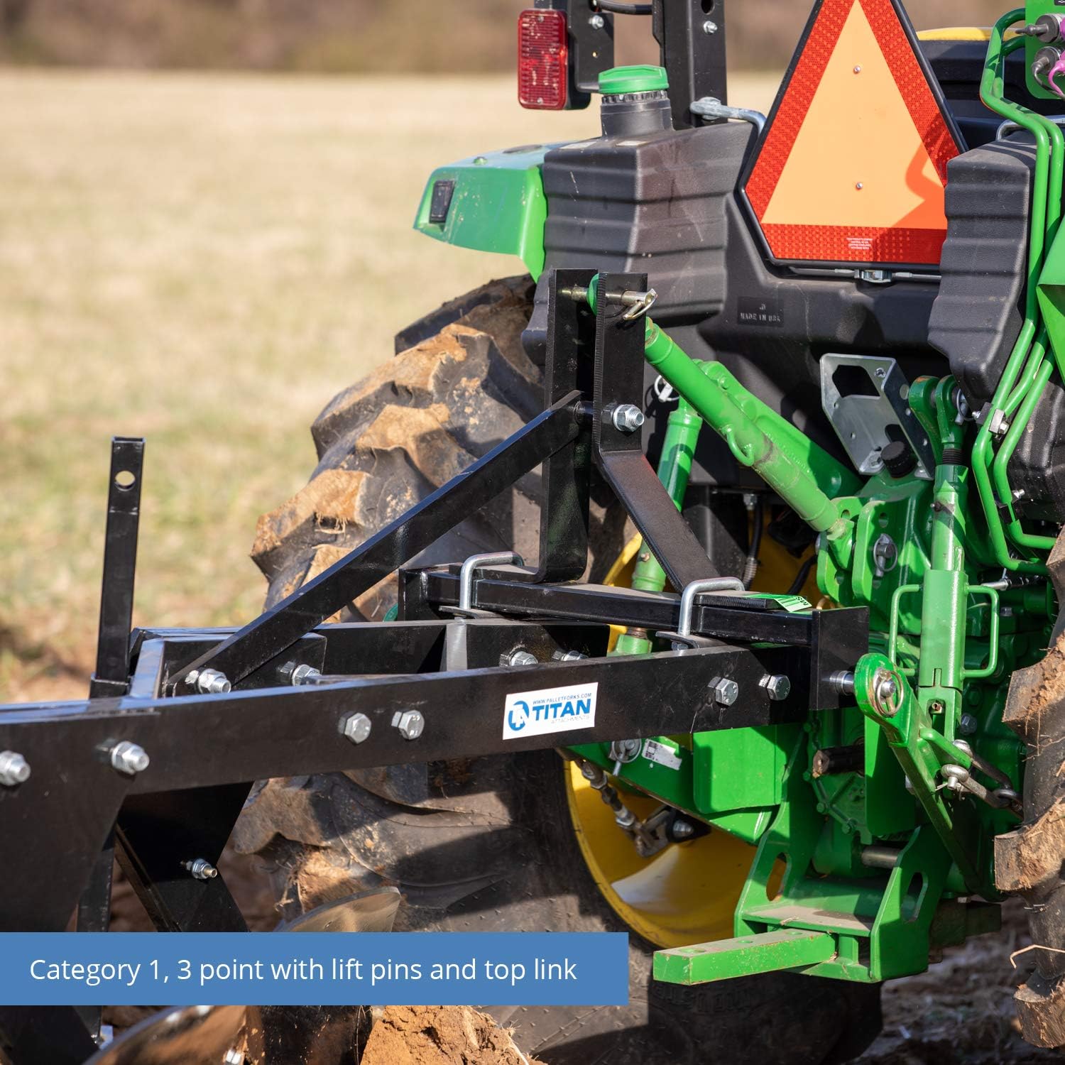 Titan Attachments 18-in Double Bottom Tow-Behind Moldboard Turn Plow, Category 1, 3-Point Hitch
