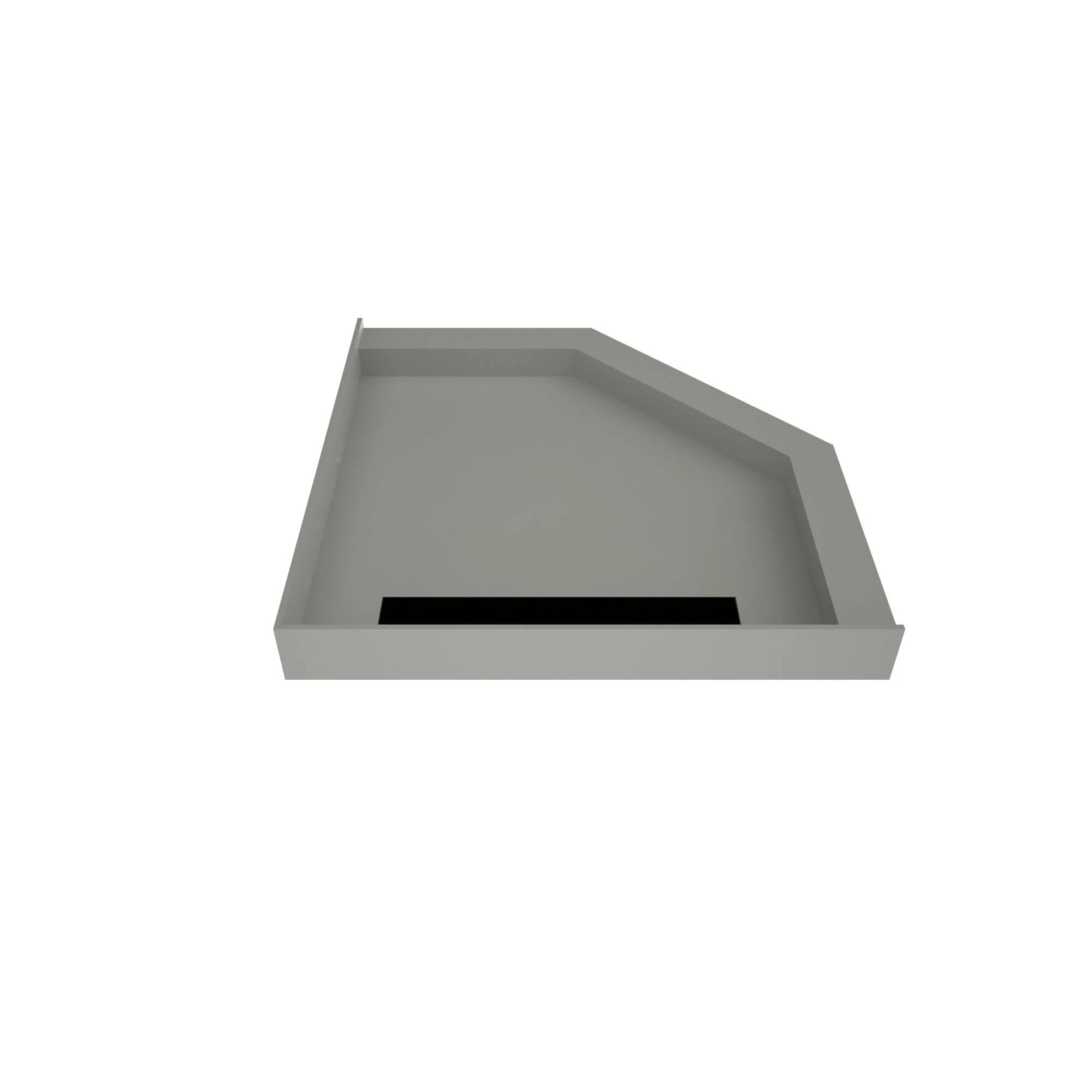 Tile Redi RT48LNeo-PVC Redi Neo 48x22 x 48x22 Neo-Angle Shower Base with - Oil Rubbed Bronze