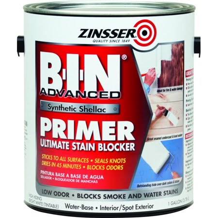 Rust-Oleum 270976 Bin Synthetic Shellac Primer Ultimate Stain Blocker White Gallon (Case of 2)