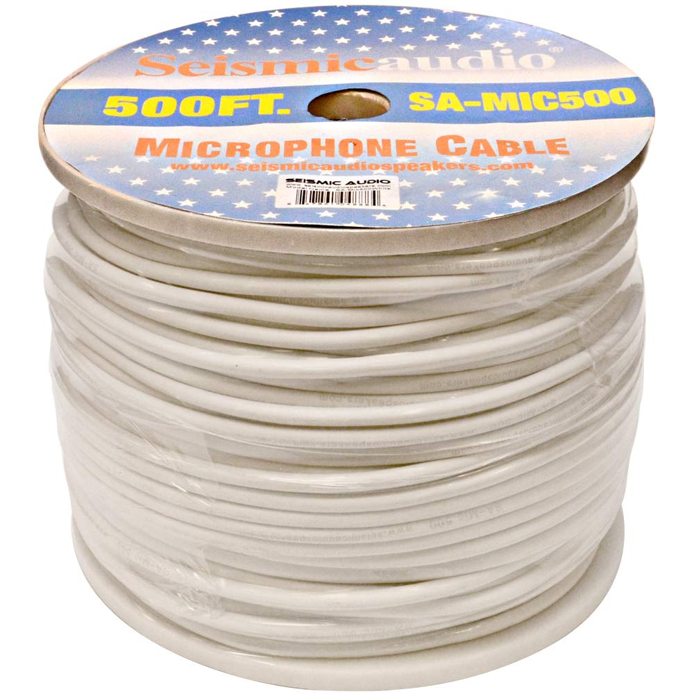Seismic Audio Speakers Microphone Cable, Build Your Own Mic Cable, Spool of 500 Feet Cable