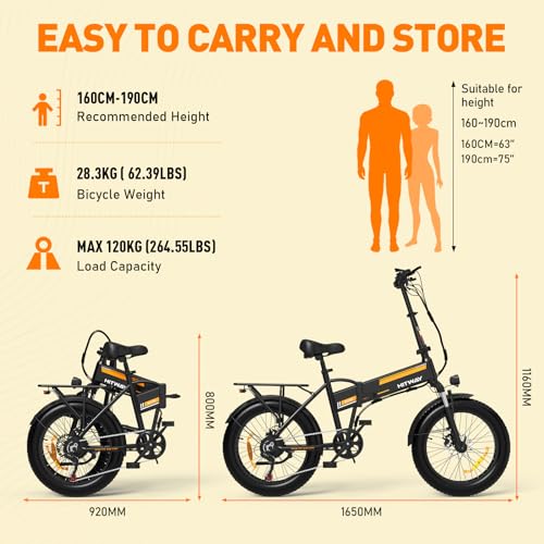 Electric Bike for Adults 20" x4.0 Fat Tire Electric Bicycle with 750W Motor, Foldable Ebkie with 48V 12AH Removable Battery E Bike Long Range 20-55mile with 7 Gears, UL2849 Certified