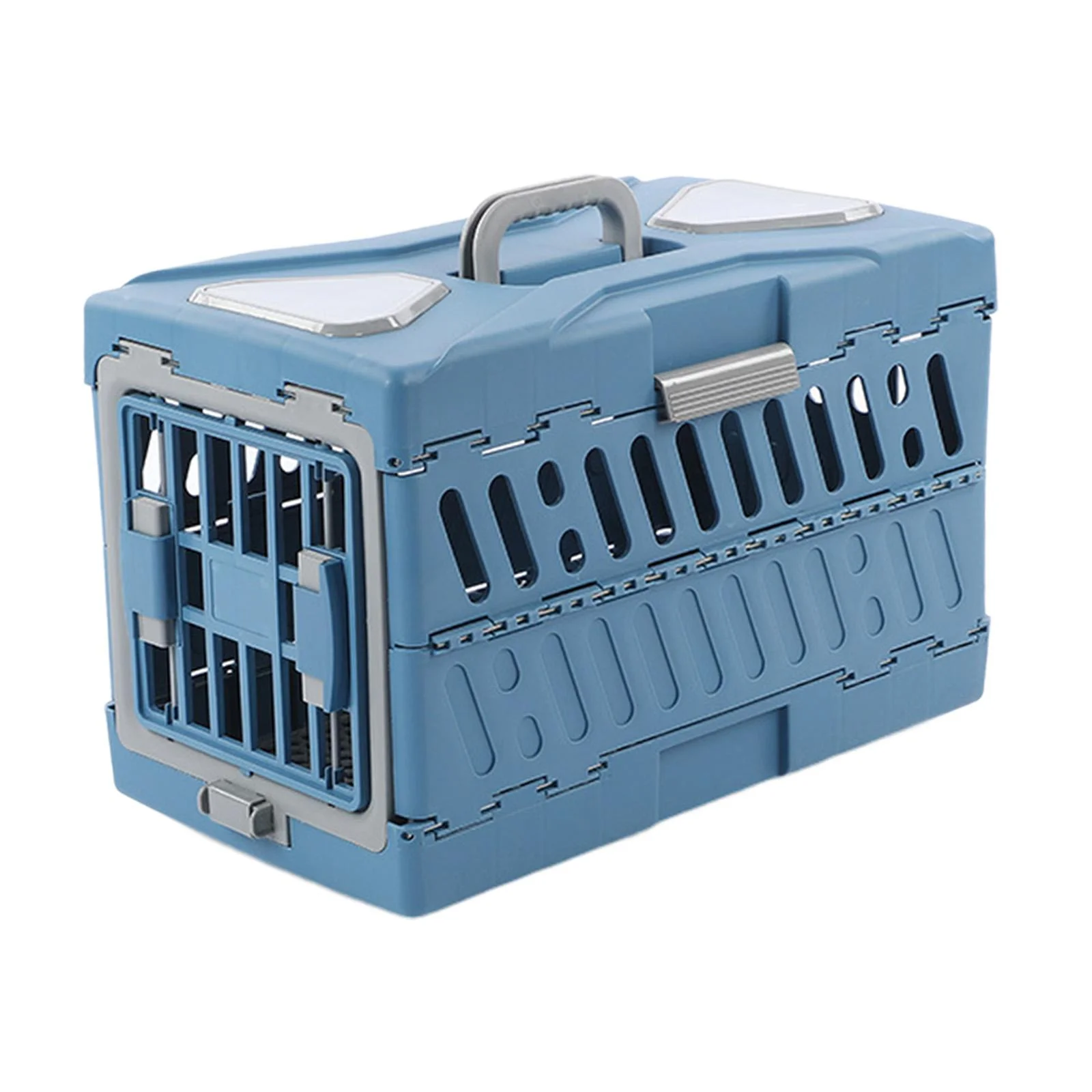 Collapsible Puppy Crate Heavy Duty Foldable Portable Dog Kennel Cat Travel Cage Blue