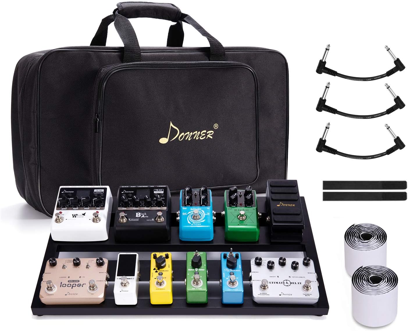 Donner Guitar Pedal Board Case DB-4 Disassembled Pedalboard 20'' x 8'' with Bag