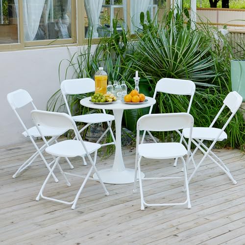 90 PCS Plastic Folding Chair, Folding Chair for Wedding Party Outdoor Indoor and Office, Portable Commercial Chair, Lightweight Folding Chair White