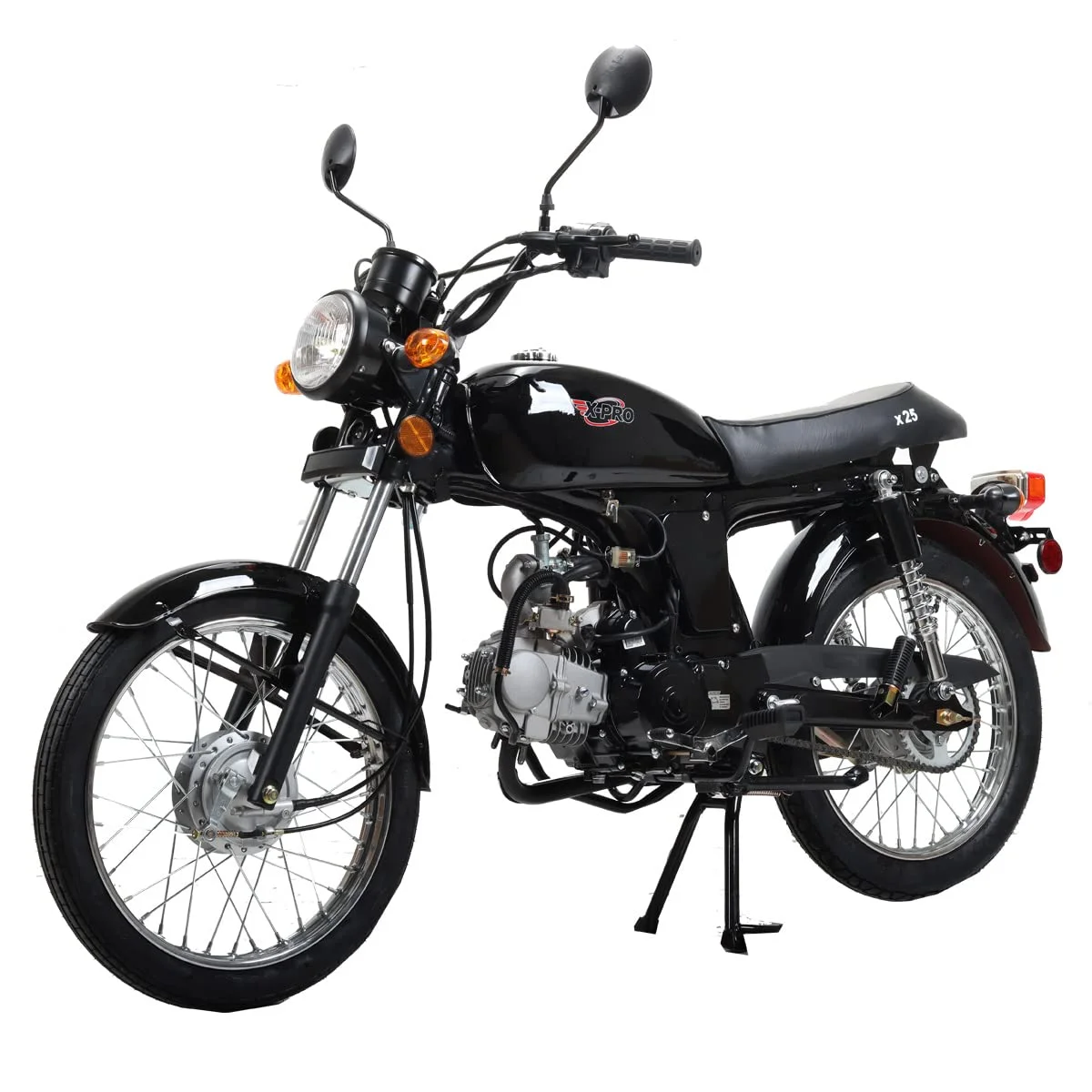 X-Pro Brand New X25 125cc Cafe Cruiser Racer Gas Bike Bicycle Style Motorcycle Bike