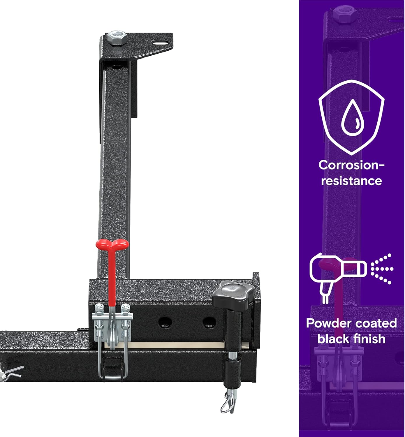 Swing-Away Bike Rack Adapter for 2�� Hitch Receivers Bike Carrier Pivoting Arm Easy Access to Tailgate