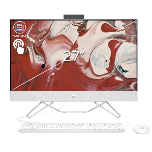 HP Newest All-in-One Desktop, 21.5" FHD Display, 32GB RAM, 1TB Storage (512GB SSD with P500 500GB External SSD), Intel Dual-Core Processor, Webcam, HDMI, Bluetooth, Mouse and Keyboard, Windows 11