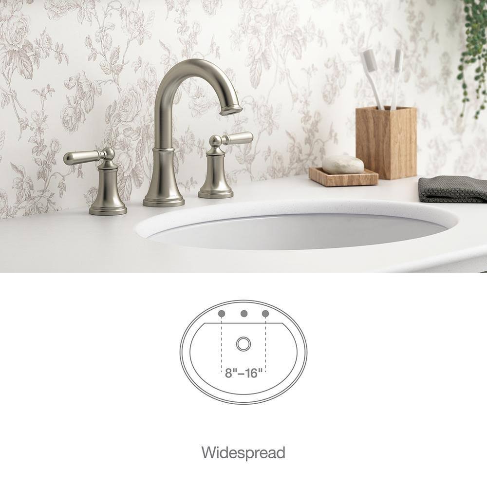Capilano 8 in. Widespread 2-Handle Bathroom Faucet in Vibrant Brushed Nickel