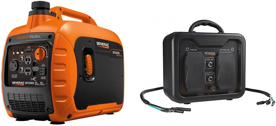Generac GP3500iO Open Frame RV Ready Inverter Generator - 3500 Starting Watts with PowerRush Technology