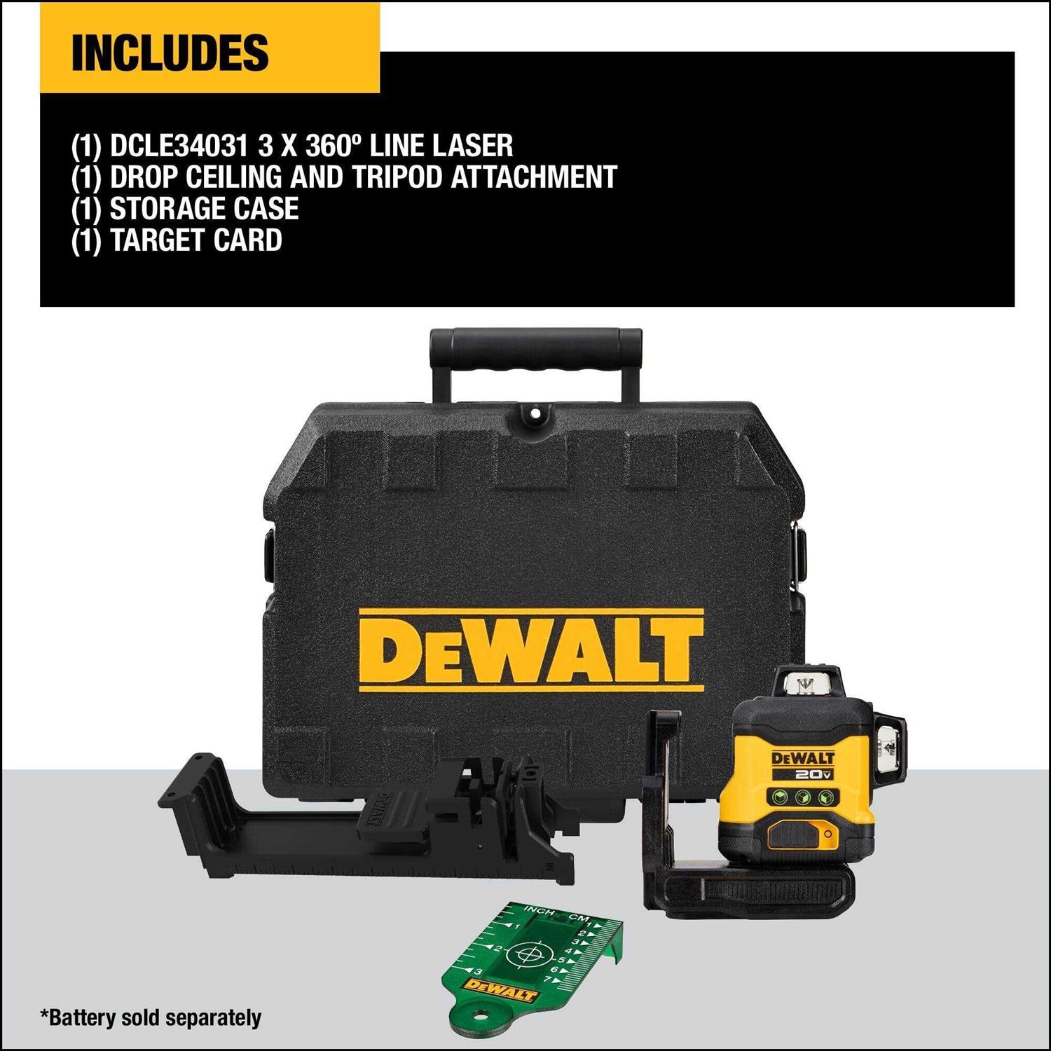 DEWALT DCLE34031B 20V 3x360 Green Line Laser - Shop Hardware Tools Online Store