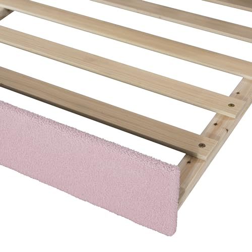 Full Size Classic Upholstered Daybed with 2 Storage Drawers, Wooden Sofa Bed Frame with Linen Fabric Back and Wood Slat Support for Bedroom Guest Room, No Box Spring Needed (Beige-05+Drawers)