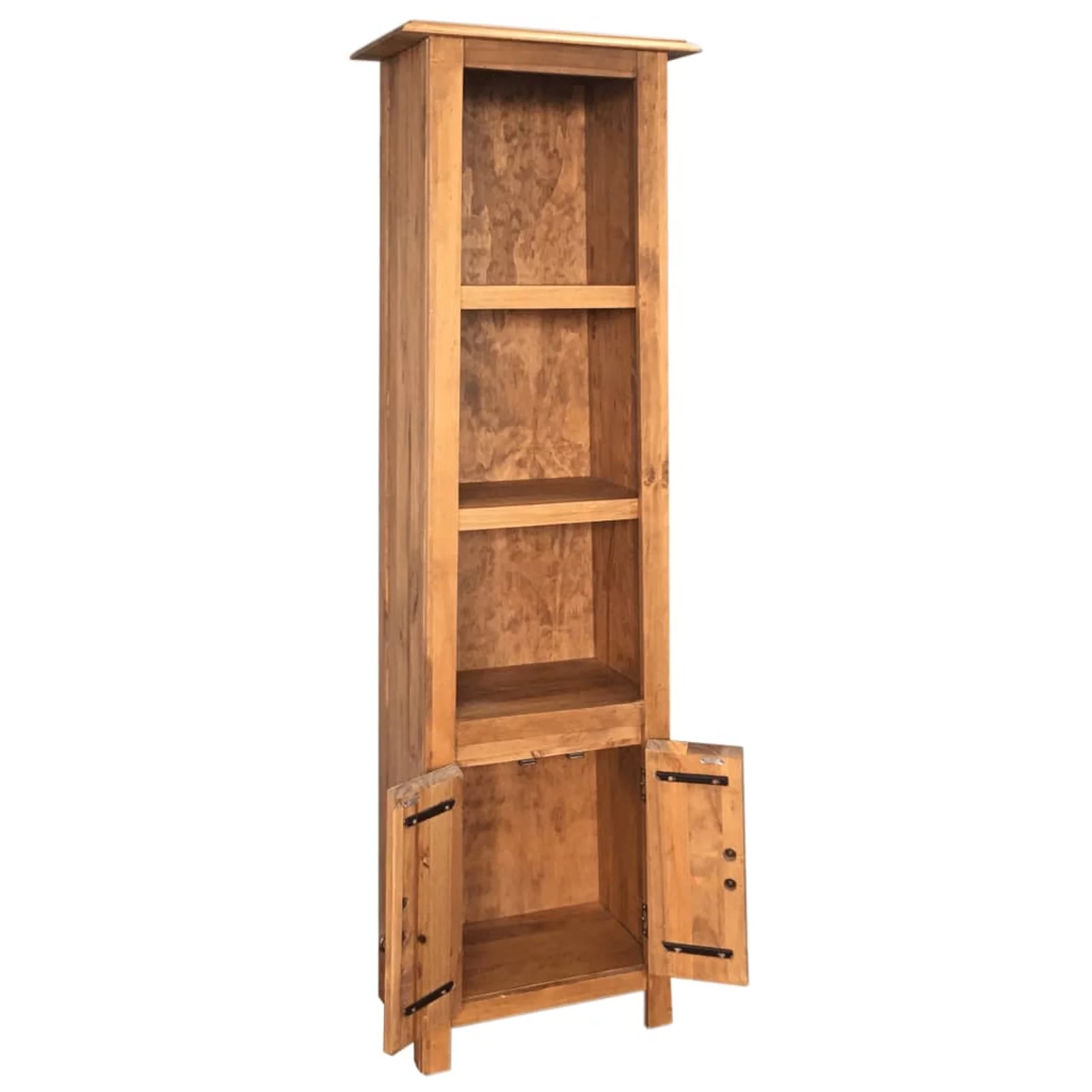 Anself Freestanding Bathroom Cabinet with Shelves and 1 Compartment Recycled Pinewood Storage Cabinet for Washroom, Living Room, Home Furniture Decor 18.9 x 12.6 x 67 Inches (W x D x H)