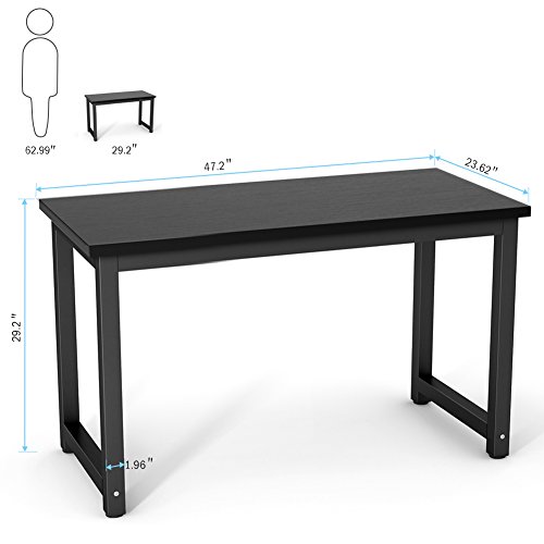 Tribesigns Modern Computer Desk, 63 x 31.5 inch Large Executive Office Desk Computer Table Study Writing Desk Workstation for Home Office, Spliced Desktop, White