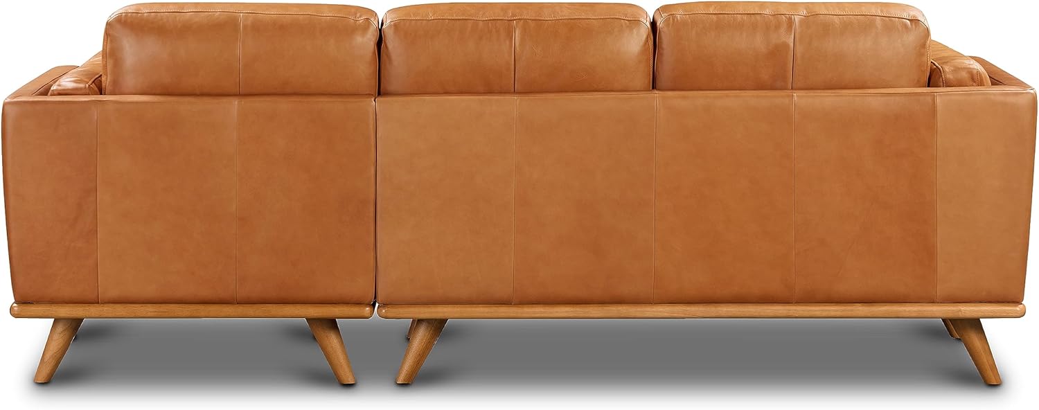 POLY & BARK Cadiz Right-Facing Sofa Sectional, 90 inches, Saddle Tan