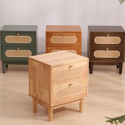 Bed Side Table/Night Stand, Nightstand, Nightstands with 2 Drawers, Small Nightstand for Bedroom, Small Spaces, College Dorm, Kids’ Room, Living Room(B)