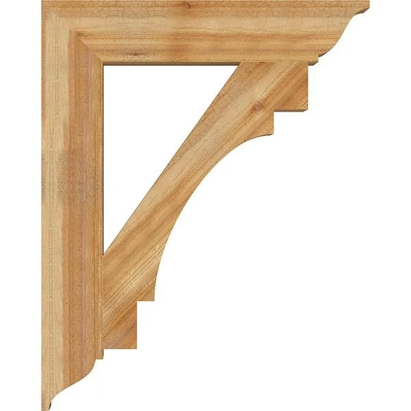 Ekena Millwork BKT06X32X40MRC01RWR 6x22W x 32x22D x 40x22H Merced Traditional Rough Sawn Bracket, Western Red Cedar