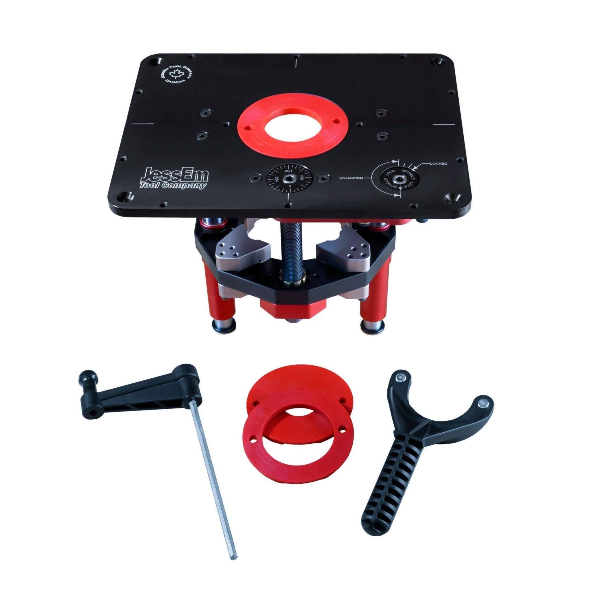 JessEm 02120 Mast-R-Lift II Router Lift with 9-1/4-Inch by 11-3/4-Inch Top Plate