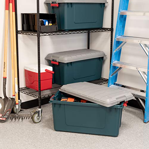 IRIS USA Store-It-All, 21 Gal. (4 Pack), Black/Black, 4 Count