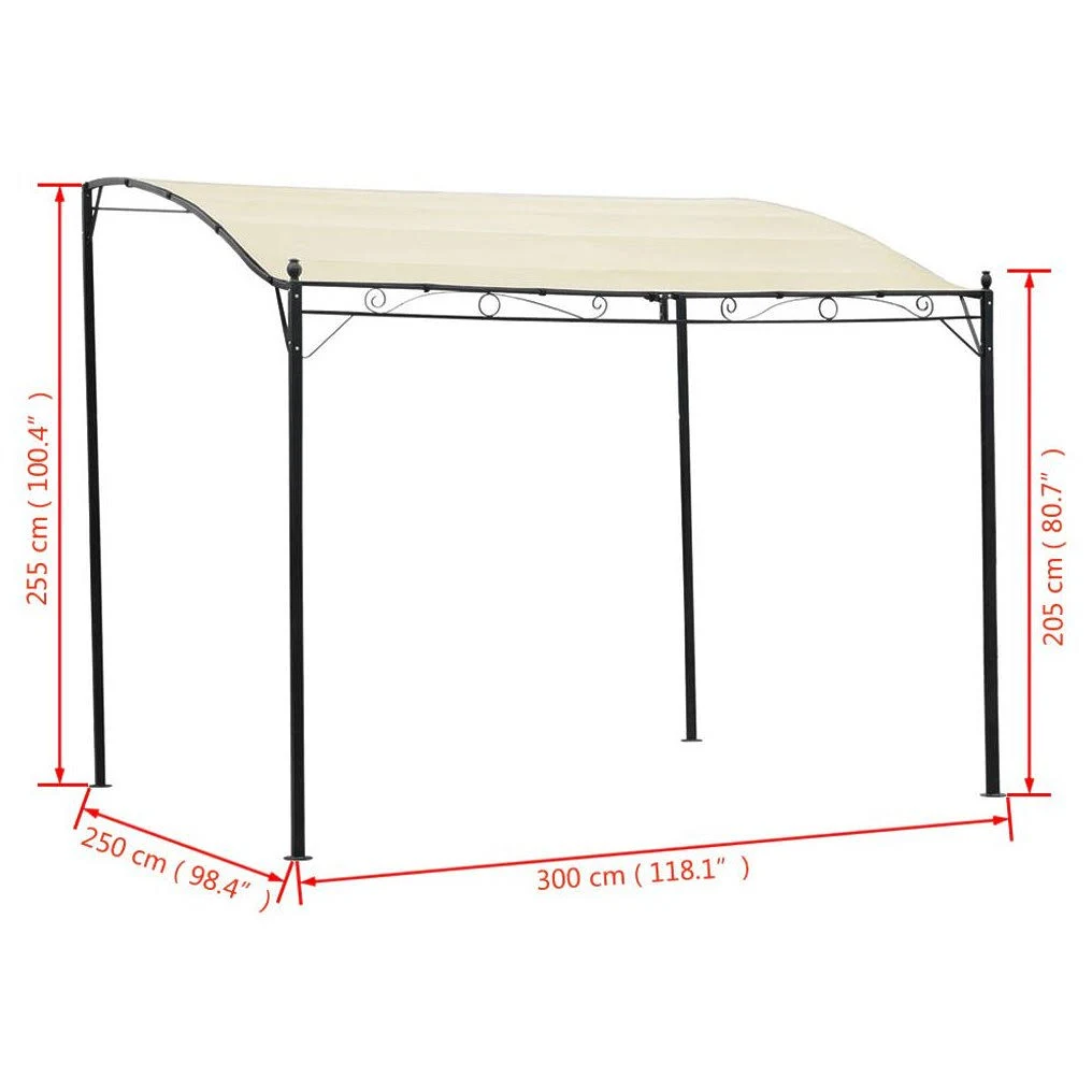 vidaXL Gazebo Cream White Outdoor Garden Marquee Party Wedding Tent Canopy 43217