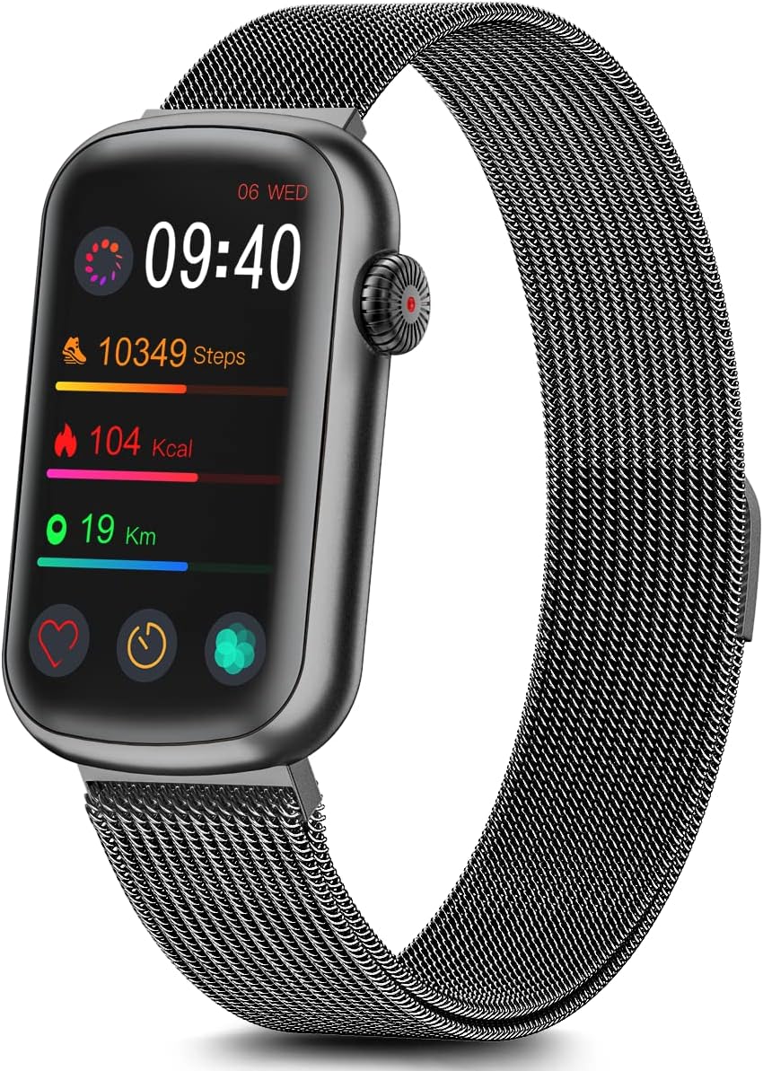 MorePro Fitness Tracker, Heart Rate Monitor Blood Pressure Activity Tracker with Blood Oxygen SPO2,IP68 Wateproof Sleep Tracker Sport Bracelet Pedometer Step Calories Smartwatch Women